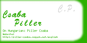 csaba piller business card